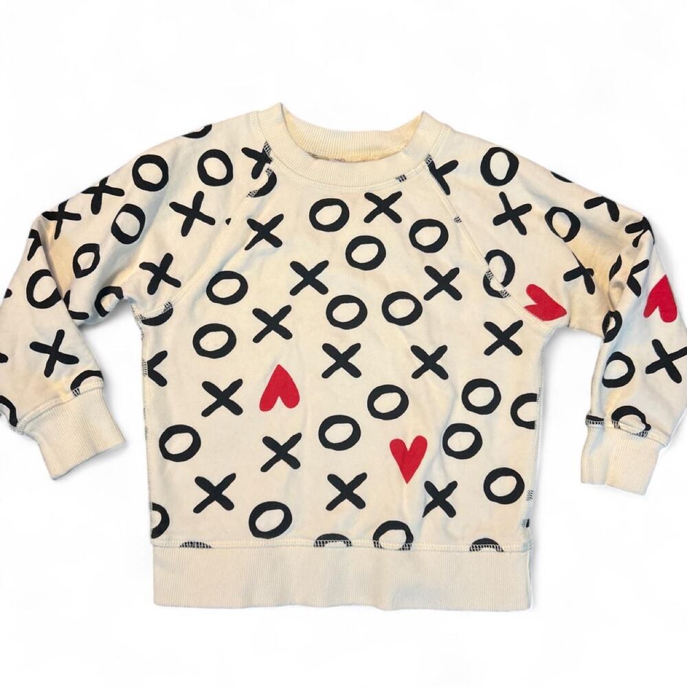 4T White crew neck sweatshirt